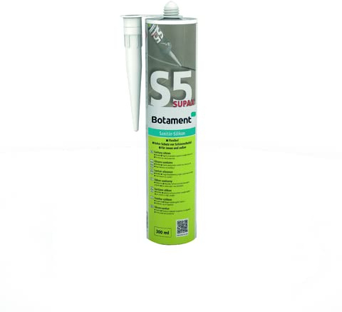 Botament S5 Supax - System Silikon - 300 ml, Hoher Schutz vor Schimmelbefall, Für innen und außen (Jasmin)