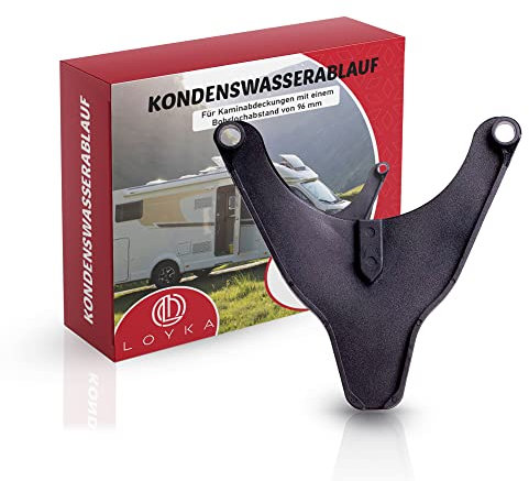 Kondenswasserablauf 96mm Lochabstand TRUMA - Kondensatwasserablauf 5er Set - Kamin Schild - Wohnwagen - Zubehör Wohnmobil - Ablauf für Kaminabdeckung und Kaminkappe - Kamindeckel Abgaskamin Camper