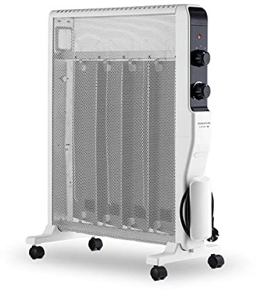 Taurus Tropicano Mica 3D 2000 - Radiador de mica, 2000W, 2 potencias, calor tridimensional, IP24, protección sobrecalentamiento, super silencioso, anti vuelco, ruedas multidireccionales, hasta 20m2