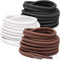 Miscly Lacci Scarpe Rotondi [3 Paia] Stringhe Scarpe Resistenti - Lacci Per Scarpe Da Ginnastica, Scarponcini E Stivali - Diametro 4 mm (137cm, Nero, Bianco, Marrone)