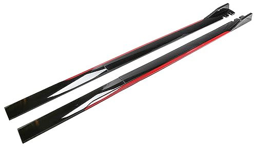 Seitenschweller Auto Seite Splitter,Für Audi A1 A3 A4 A5 A6 A7 A8 B6 B7 B8 B9 C6 C7 C8 D3 D4 D5 D6 Verlängerung Rocker Diffusor Flügeldiffusor Seitenrock(helles Schwarz),2M-B