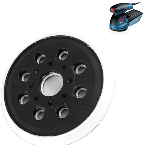 Gamrong Professional - Discos Amoladora, Disco Abrasivo de 125 mm en Disco Duro con 8 Agujeros, Compatible con Bosch GEX 125-1 AE