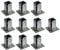 10 x Fence Post Holder 75mm posts Support Bolt Down Shoe Anchor Clamp Grip Galvanised for 75mm x 75mm posts (3) Eliza Tinsley Swiftpost, Pack of 10