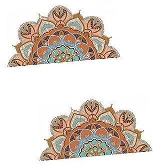 jojofuny 2St Abnehmbarer Mandala-Wandaufkleber Fensteraufkleber Dampfreiniger Boho-Wandaufkleber eleganter Wandaufkleber Mandala-Aufkleber Yoga Hintergrund Wandtattoos Sofa Büro PVC