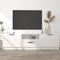 TJROO TV-Möbel mit Schubladen, Weiß, glänzend, 140 x 35 x 40 cm, Holz, mehrschichtig, Fernsehmöbel, Fernseher, Fernsehmöbel, TV-Schrank, mit Schubladen, Kommode aus Holz