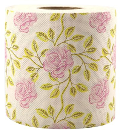 Beaupretty Printed Toilet Paper Roll Patterned Bathroom Tissue Decorative Toilet Paper for Holiday Bathroom Decor Party Table Setting Home Use 1 Roll Bamboo Pulp