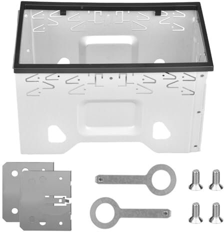 NAVESO Cadre de Montage Autoradio, Plancia Autoradio 2 Din con Cornice, Telaio Autoradio Universale in Metallo per Stereo Due Din, Lettore Dvd per Auto, Navigazione GPS