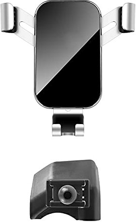 FHBPCPP Kompatibel für Ford F150 SVT Raptor 2019 2020, Handyhalterung Auto Lüftung Handy Upgrade Schwerkraft Auto Telefonhalterung Freisprecheinrichtung,A Silver