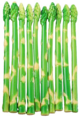Muteitt 10 Stück Künstlicher Spargel, Künstlicher Gemüsespargel, Künstliche Triebe, Modell, Küchenschrank, Heimdekoration