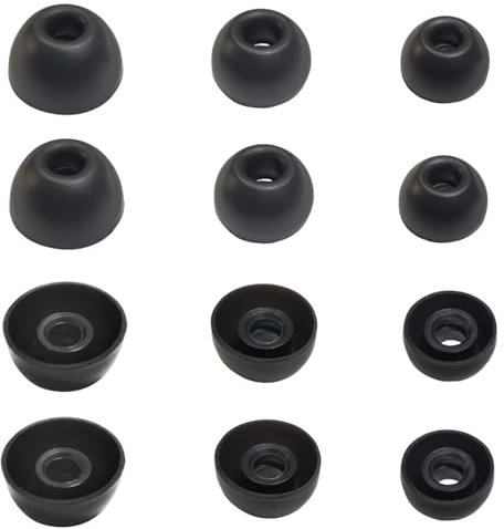Silicone Ear Tips for Beats Studio Buds+Replacement Earbuds Tips for Beats Earbuds/Beats Fit Pro Earbuds 6 Pairs Black