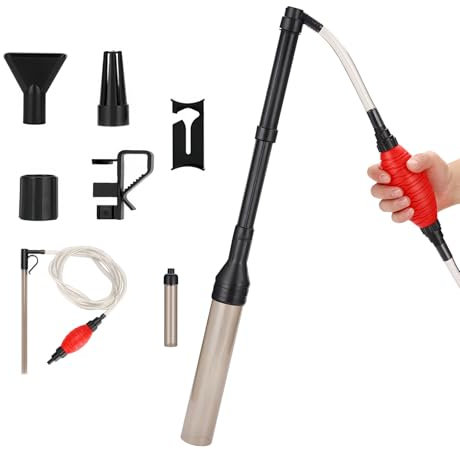 GOEDCH Limpiafondos Acuario: Acuario Cambiador de Agua, Aspirador de Acuarios, Kit de Limpiador de Grava con Bolsa de Aire para Cambios de Agua de Acuarios, Limpieza de Grava y Arena