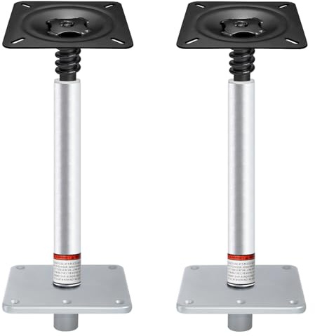 'CLLOMAGY Boat Seat Pedestal Base Mount Kit Package with Lock in 3/4'' Boat Seat Pin Post & 7'' x 7'' Marine Base Pedestal Plate & Mount for Marine Pontoon Fishing Bass'