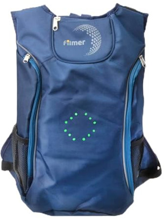 Rucksack mit Blinkfunktion, für Fahrrad, E-Scooter, Roller & Freizeit, LED Blinker für mehr Sicherheit, Sichtbarkeit, bis zu 15 Stunden nutzbar, 16 Liter mit 30 LED Blinkrucksack