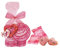 Sacchetto con Portachiavi Flamigni Biscotti Rose e Cioccolato 40 g