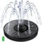 SZMP 3.5W Fontaine Solaire avec Batterie 2000mAh, 2025 Upgrade Solaire Flottant Extérieur Fontaine Pompe Bassin Solaire avec 8 Buses & 4 Tiges Fixes pour Bain d'oiseaux, Piscine, Jardin Fontaine