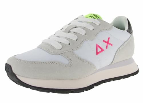 SUN68 Ally Solid Nylon, Sneaker Casual da Donna, Z35201 (Bianco/Fuxia Fluo, Sistema Taglie Calzature EU, Adulto, Numero, Media, 37)