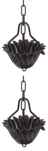 Happyyami 2St Regenkettendekor aus Metall Dachrinnenreiniger Glockenspiel Messgeräte Metallregenablaufkette dekorative Klangschalen Neuartige Regenketten aus Metall Aluminiumlegierung Coffee