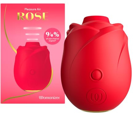 Womanizer Rose Klitoris Vibrator Sauger für Sie | Frauen Stimulator mit Saugfunktion | Sex Spielzeug Frau mit 6 Intensitätsstufen & 4 Vibrationsmustern | Sauger Wasserdicht & Wiederaufladbar