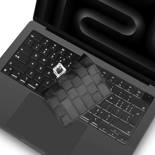 Premium Keyboard Cover Ultra Thin Protector Skin for M2 M3 M4 MacBook Air 15, M2 M3 M4 MacBook Air 13.6, 2025-2021 MacBook Pro 14 16 M4 M3 M2 M1 Chip Pro/Max, EU ANSI Layout
