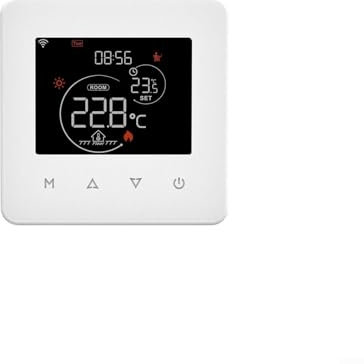WiFi Floor Heating Thermostat, LED Touch Temperature Control Switch, With Smart Remote Control And For Alexa And For Home Voice Control, For MOES App(GA)