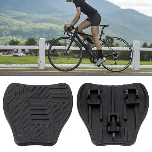 Rennrad-Pedaladapter für SPD SL Cleats kompatibel mit Standardschuhen (Gelb, L)