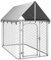 Eleganz Outdoor Hundezwinger mit Dach 200x100x150 cm - Großer, Stabiler Hundekäfig für Garten & Terrasse - Wetterfest & sicher für Hunde Aller Größen - Ideal für Training & Schutz