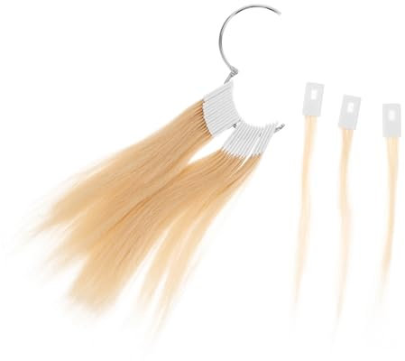 VINTORKY Muestras De Tintes Cabello 30 Piezas Tamaño Estándar Extensiones De Cabello Humano Para Entrenamiento Estudiantes De Peluquería Prácticas Salones De Belleza Carta De Color