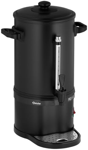 Bartscher Rundfilter-Kaffeemaschine PRO II 40 S – 6 l, Edelstahl, matt schwarz, mit Warmhaltefunktion und Entkalkungssignal – für Gastronomie