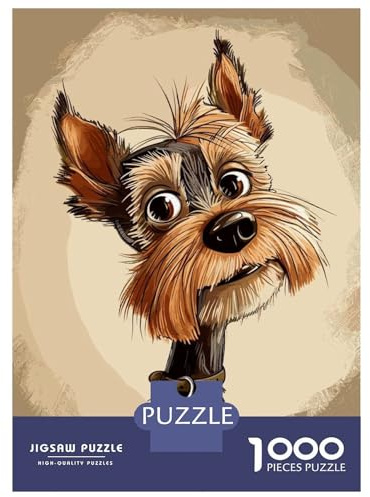 Jigsaws 1000 Pieces for Adults Yorkshire Terrier Jigsaws for Adults Relax Games Presents for Women Unique Birthday And Xmas Gifts 70x50cm/1000pcs