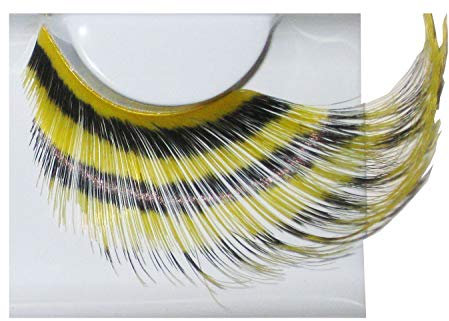 Eulenspiegel 000762 - Wimpern gelb-schwarz, 1 ml Spezial-Wimpernkleber, Anleitung