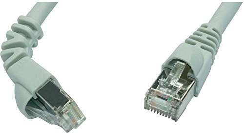 Telegärtner Cat. 7 MP8 FS 600 LSZH 0,5 m; 1 x 90-Degrees 0,5 m grau Netzwerk-Kabel – Netzwerk-Kabel (0,5 m, Grau)