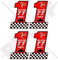 Adesivi in vinile per casco moto da corsa numero 1 MANX Moto GP Racing 2 (50 mm), decalcomanie x4