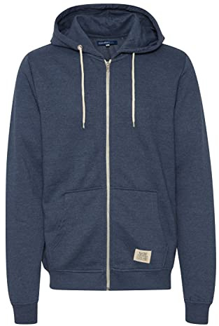 Blend 701628 Herren Sweatjacke Kapuzen-Jacke Zip-Hoodie aus hochwertiger Baumwollmischung Meliert