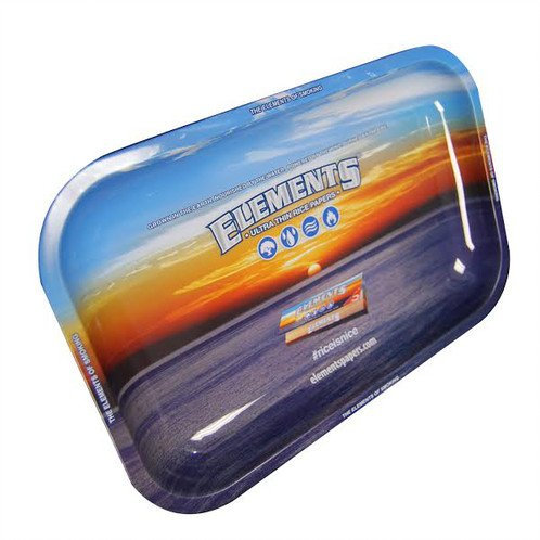 Elements 'Large' Metal Rolling Tray - Perfect Way To Roll Your Own Papers