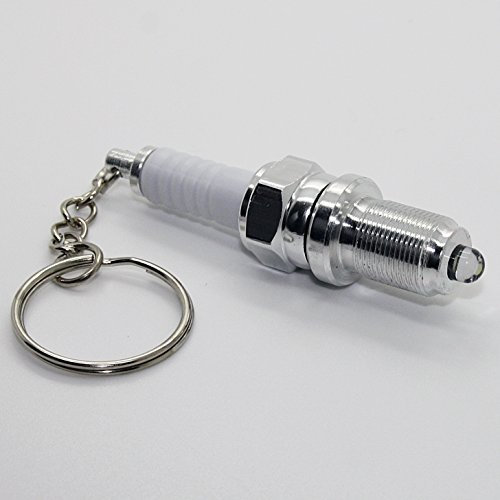 LED-Mafia Schlüsselanhänger aus Metall Zündkerze mit Licht Funktion Anhänger Schlüsselring Etui Schlüssel