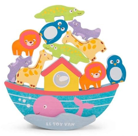 Le Toy Van - TV214 - Juego Educativo Arca de Noé, para Niños a partir de 1 año, Juego de Equilibrio, Montessori, Juguete Ecológico, Hecho de Madera Natural Certificada FSC, Petilou