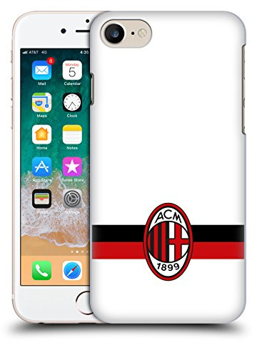 Head Case Designs Offizielle AC Milan Weiss Wappen Harte Rueckseiten Handyhülle Hülle Huelle kompatibel mit Apple iPhone 7/8 / SE 2020 & 2022