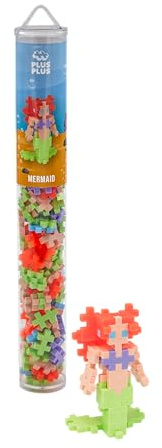 Plus-Plus 300.4103 100 pcs Mermaid Tube Mix (100pcs), Multi-colour, Standard,Multi Colour