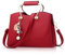 NICOLE&DORIS Damen Handtaschen Schultertasche mit Tragegriff Umhängetasche für Damen Ledertasche mit langem Riemen Weinrot