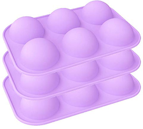 Molde de Silicona de Semiesfera, 3 paquetes de Moldes de Bolas de Chocolate, Molde Silicona para Hacer Chocolate, Reposteria, Gelatina, Mousse…