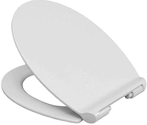 Abattant WC double blanc Azur Premium Slim déclipsable à descente ralentie