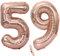 Palloncini numero 59 donna oro rosa palloncini 59 compleanno deco palloncino in foil 59 palloncini oro rosa Grande 32 pollici gigante palloncino in foil elio 59 compleanno donne (59)