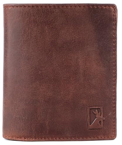 MERCANO Premium Vintage Echtleder Geldbörse Dunkelbraun mit RFID-Schutz I inkl. Geschenkbox, für Damen & Herren, Portemonnaie mit Kartenfächern und Münzfach, Brieftasche Portmonee Geldbeutel