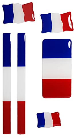 BIKE-label Frankreich 3D Aufkleber Set Flaggen 6 Stück Sticker Auto Kfz Motorrad X300671