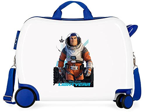 Disney Lightyear Kinderkoffer, Weiß, 50 x 39 x 20 cm, Hartplastik, seitlicher Kombinationsverschluss, 34 l, 1,8 kg, 4 Räder