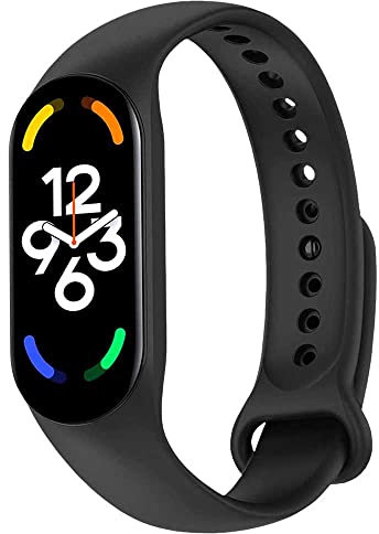 OcioDual Cinturino di Ricambio in Silicone, Nero, Compatibile con Xiaomi Band 7 6 5, Compatibile con Amazfit Band 5, Bracciale in Gomma Morbida e Flessibile, Sport Band