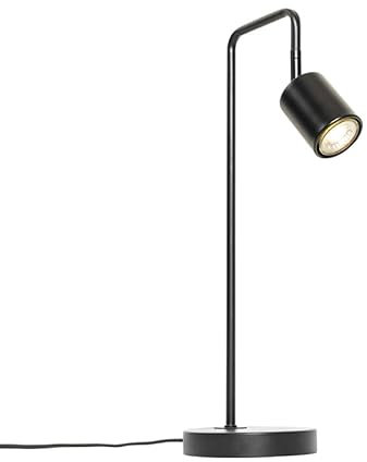 Qazqa - Moderne Tischlampe schwarz verstellbar - Java I Wohnzimmer I Schlafzimmer - Stahl Länglich - LED geeignet GU10