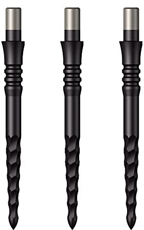 Mission Darts Sniper Points | Lunar FS | Steel Tip Replacement Points | 28mm | Black (X2664)