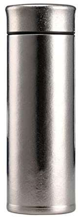 Botella Agua Acero Inoxidable Botella Gimnasio Deporte Garrafa Adultos Termo Agua Caliente Taza Termica Para Cafe Separación De Té Para El Hogar (380ml,silver)