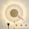12W LED Innen Wandleuchte Mit Stecker Touch Control Wandlampe Dimmbar Schlafzimmer Nachttischlampe Modern Rund Leselicht Acryl Wandbeleuchtung Für Wohnzimmer Bad Treppen Flur Büro Küche Lampe (Gold)